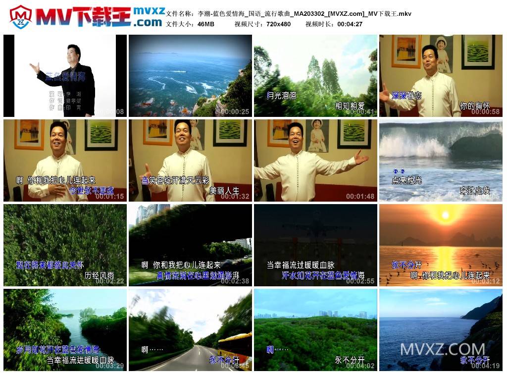 李潮-蓝色爱情海_国语_流行歌曲_MA203302